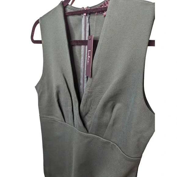 NWT Lulu's Womens Cocktail Hour Green Tulip Wrap Sleeveless Mini Dress Size L - Picture 5 of 13